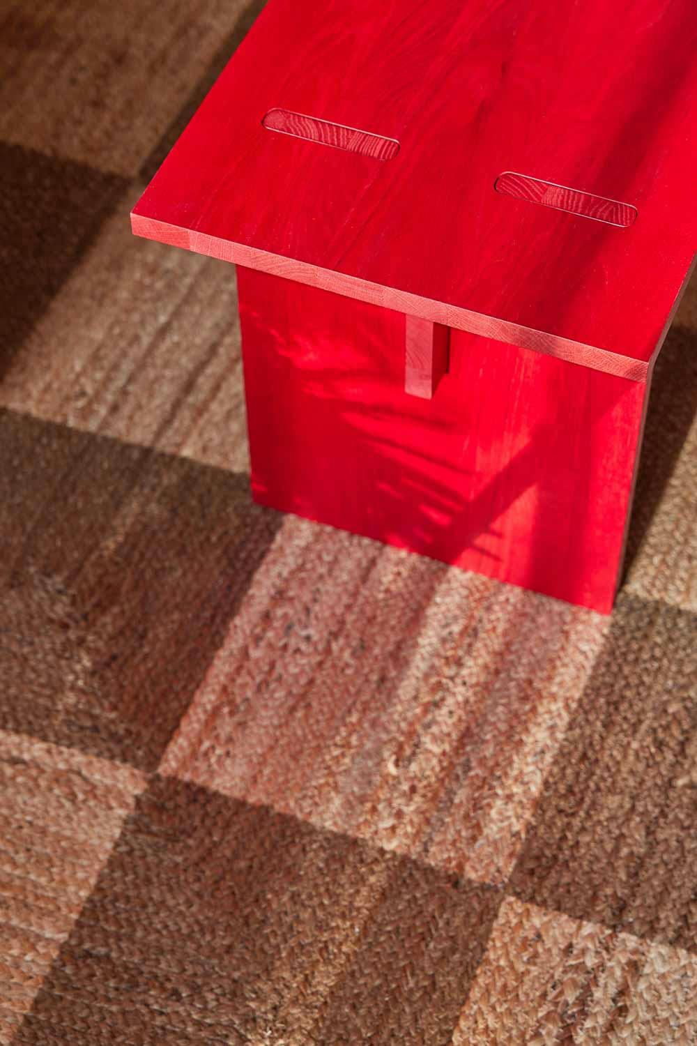 CHESS - Tapis marron en jute 200x140cm