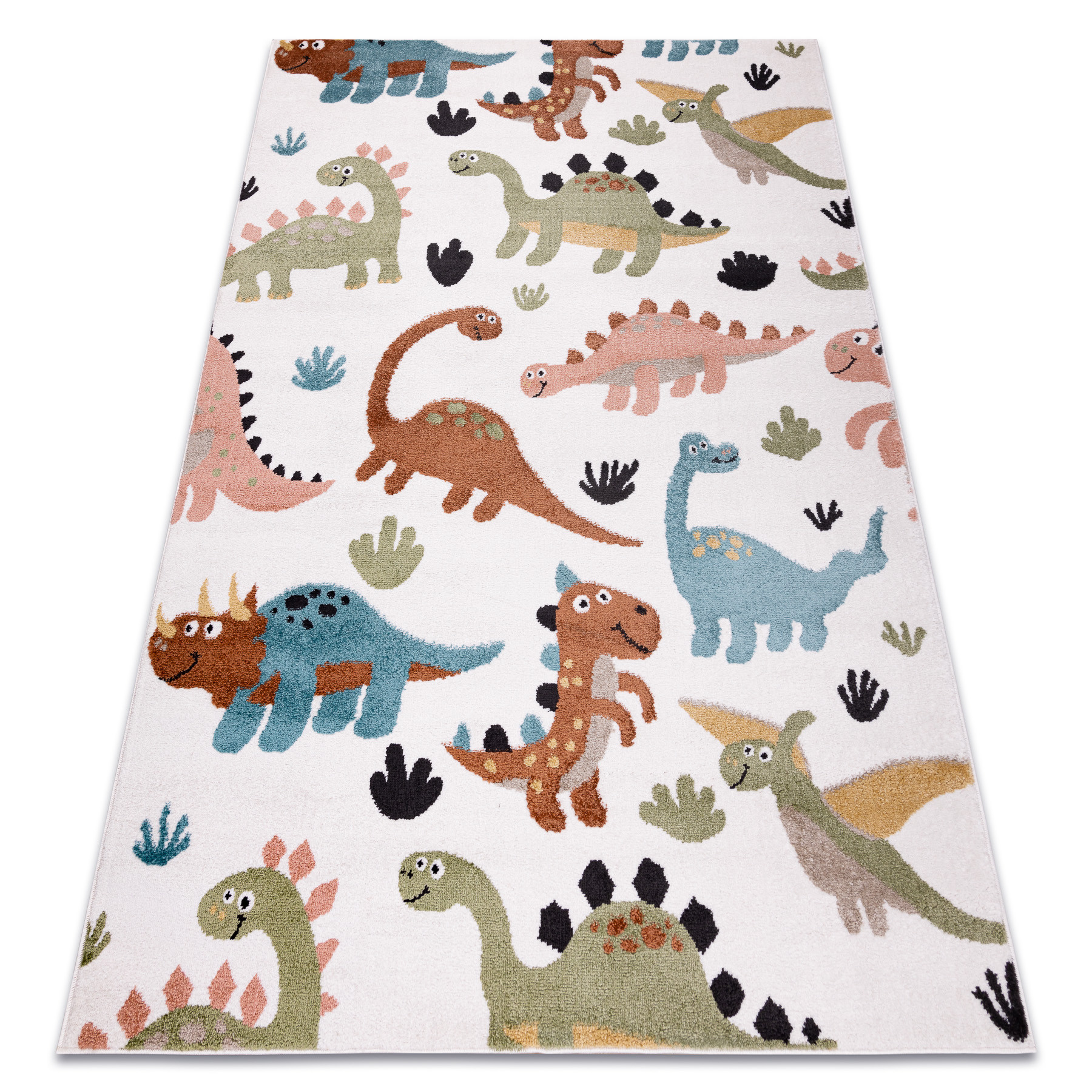 Dywan FUN Dino dla dzieci, dinozaury krem 80x150 cm