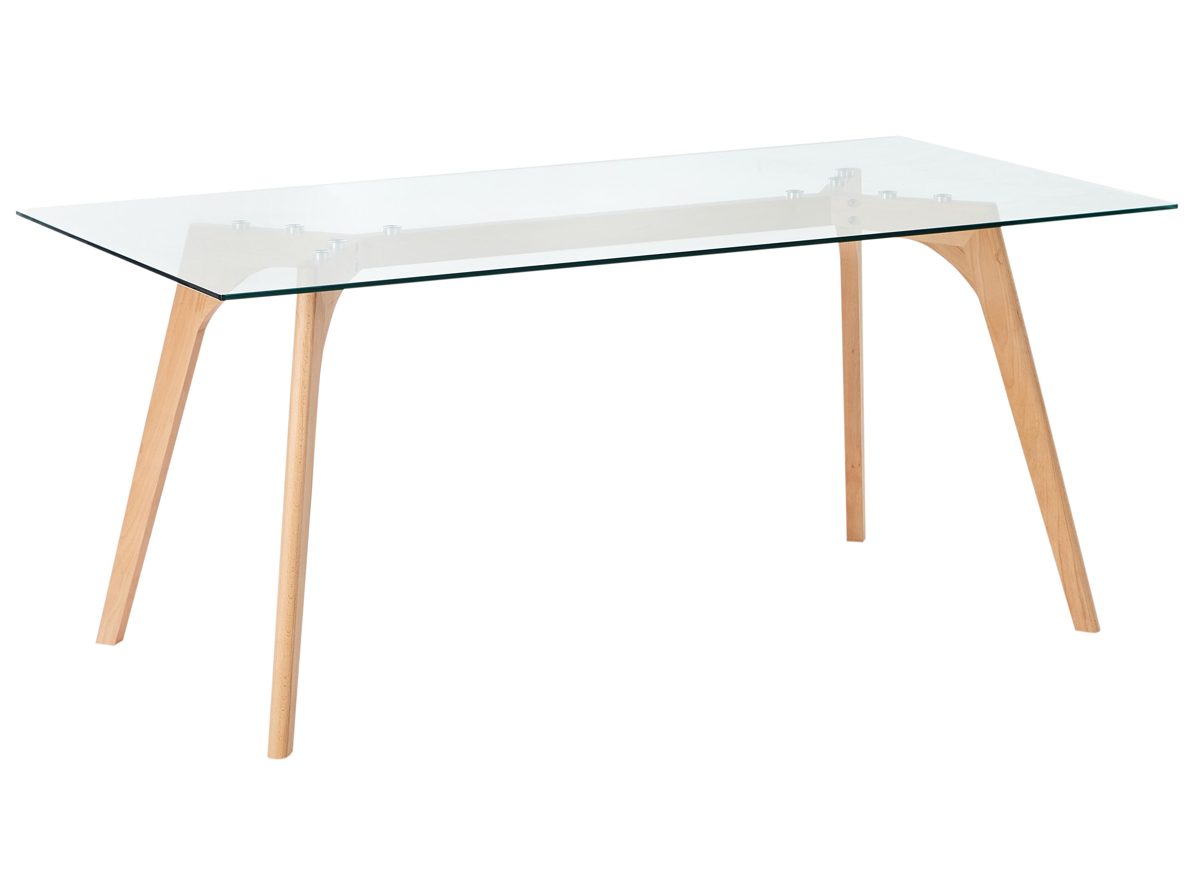 Dining Table HUDSON Transparent 160 cm 90 cm Tempered Glass