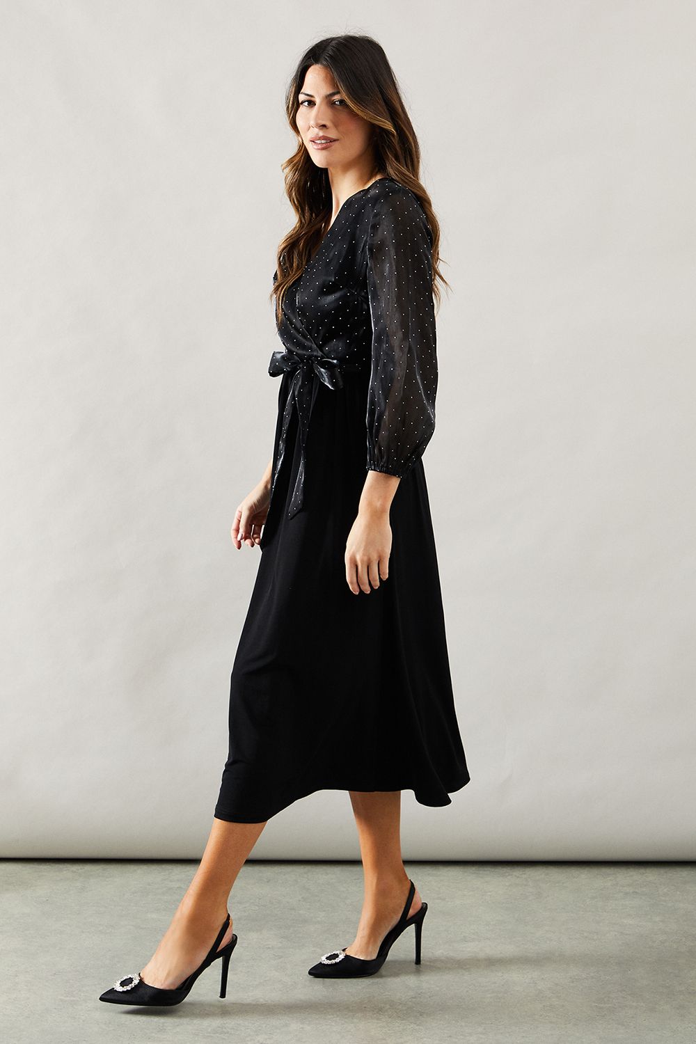 Wallis Occasion Hotfix Organza Midi Dress