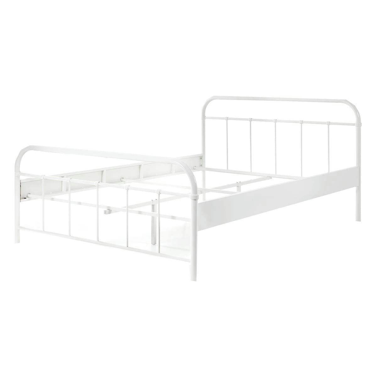 BOSTON - Lit 140x200 sommier inclus blanc