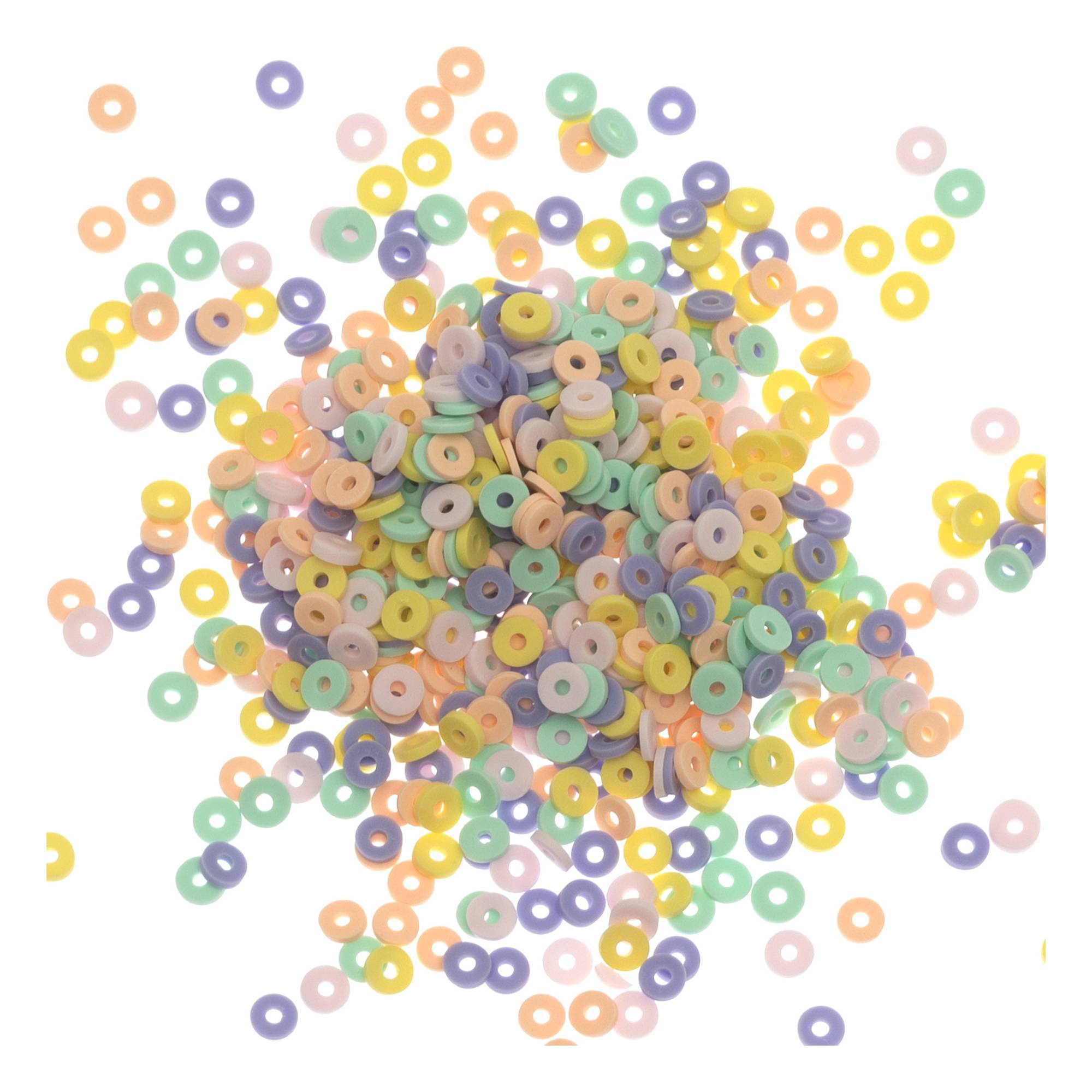 Pastel Flat Beads 50g