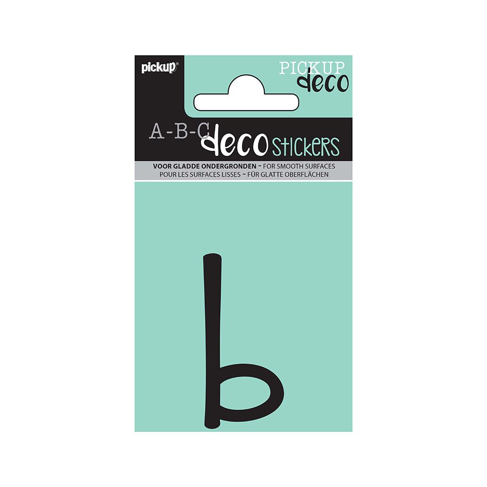 BOKSTAVER PICKUP B ABC DECO MILA 60 MM B SVART