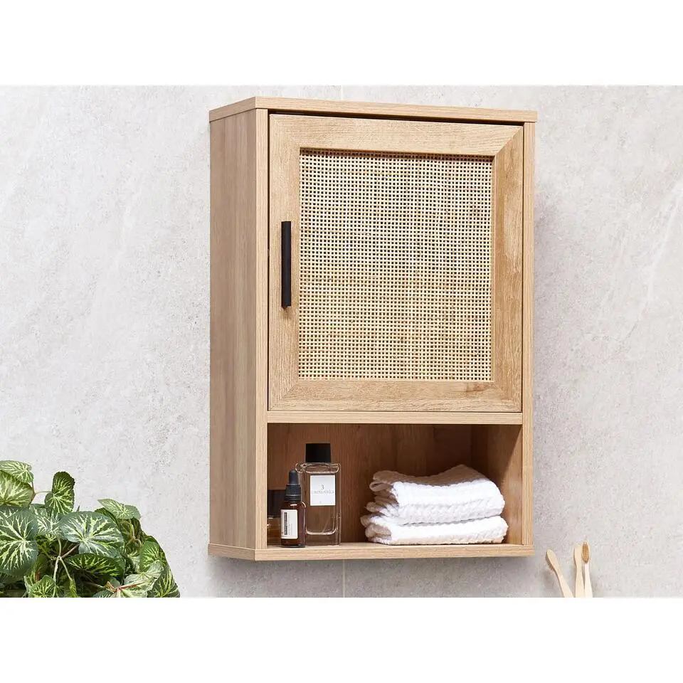 ROSELL - Badkamer wandkast - Lichthout - 40 x 60 cm - Vezelplaat