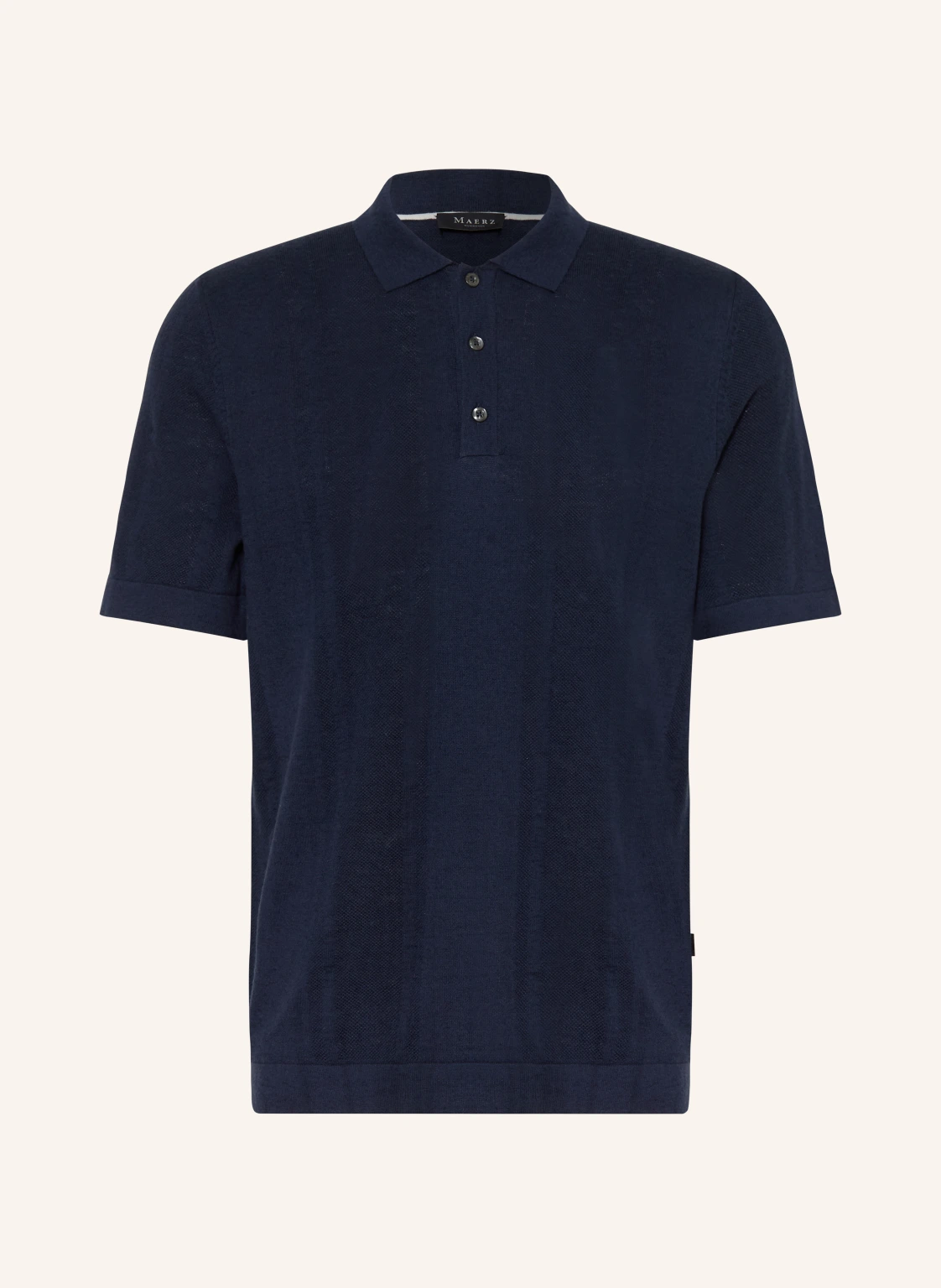 MAERZ MUENCHEN Strick-Poloshirt mit Leinen