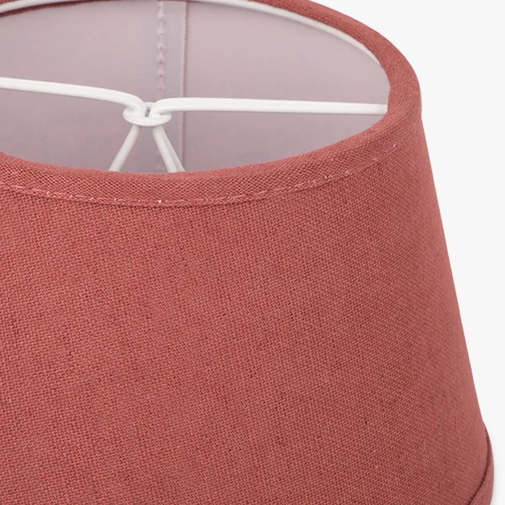 Abatjour Drum em Linho Vermelho D15cm