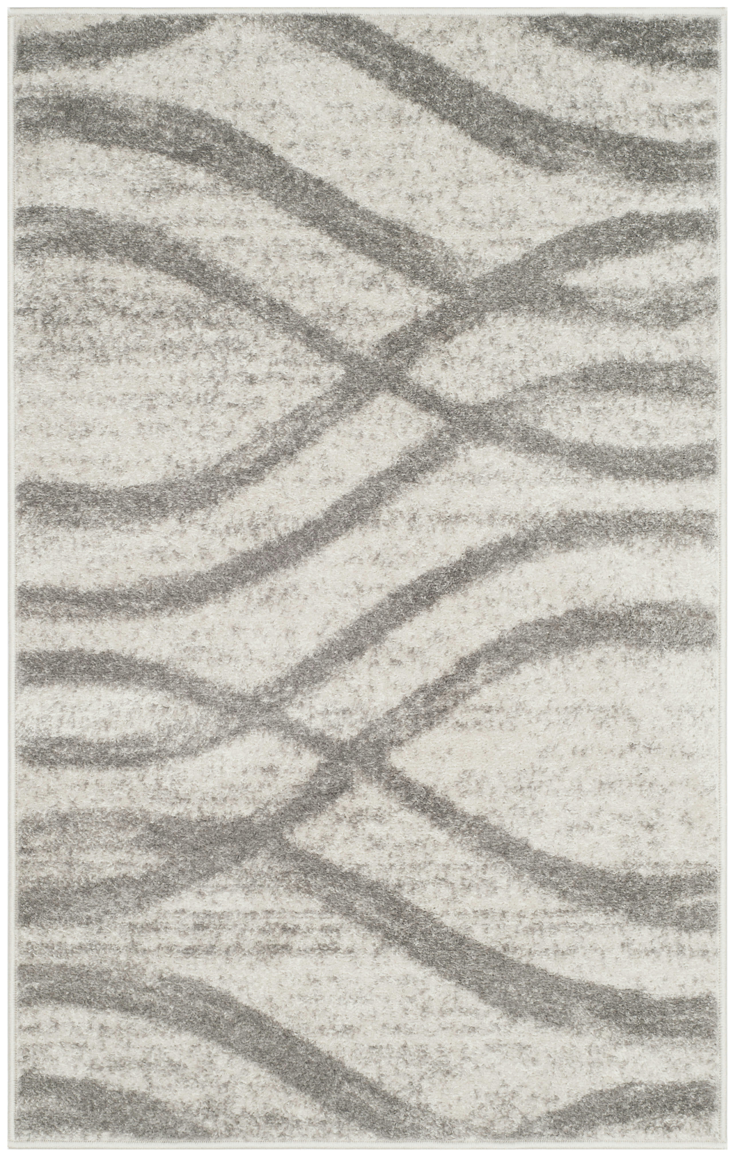 ADIRONDACK - Tapis de salon interieur en crème & gris, 91 x 152 cm