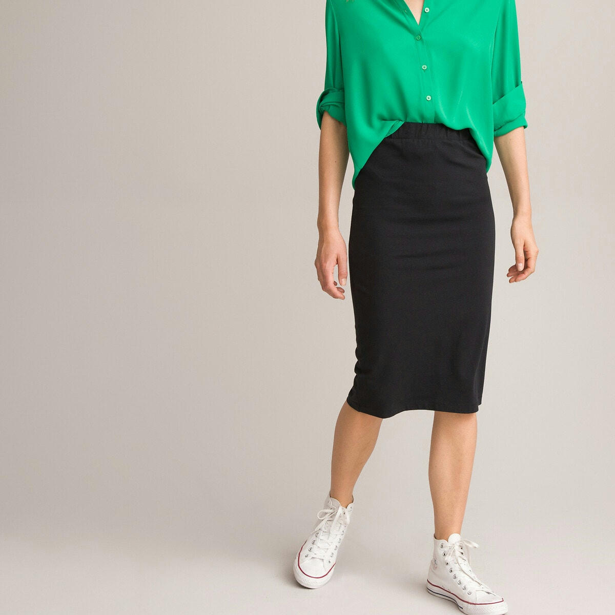 Jupe tube en maille jersey