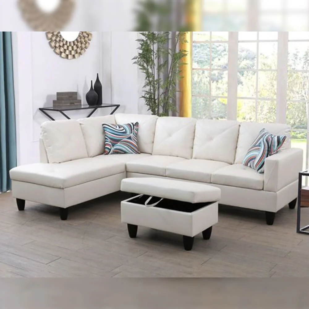 Tyler Right Facing Sectional Sofa with Ottoman