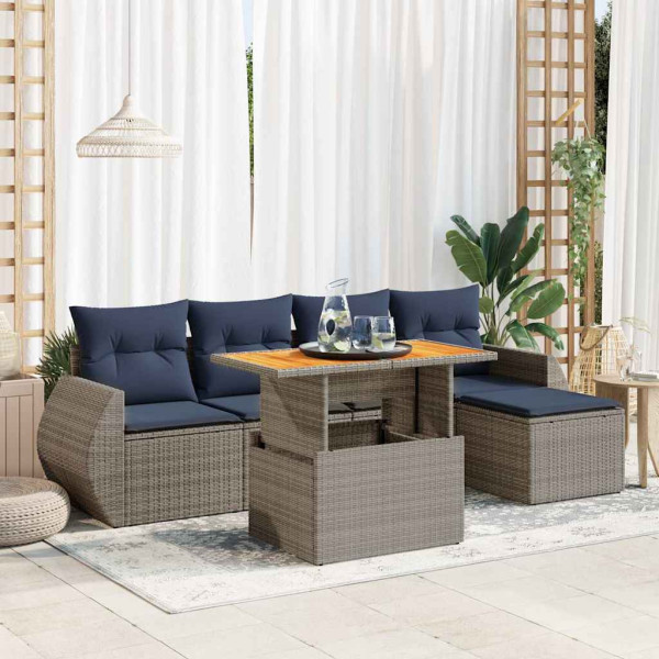 Zestaw Mebli Ogrodowych Stół Rattan Poduszki Do Ogrodu Na Taras Na Patio