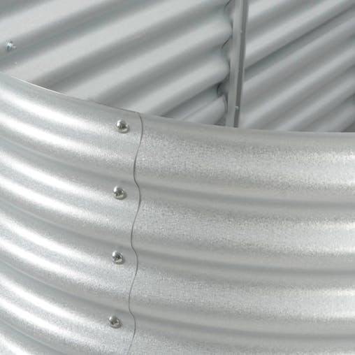 NNEVL Garden Raised Bed 320x80x81 cm Galvanised Steel Silver