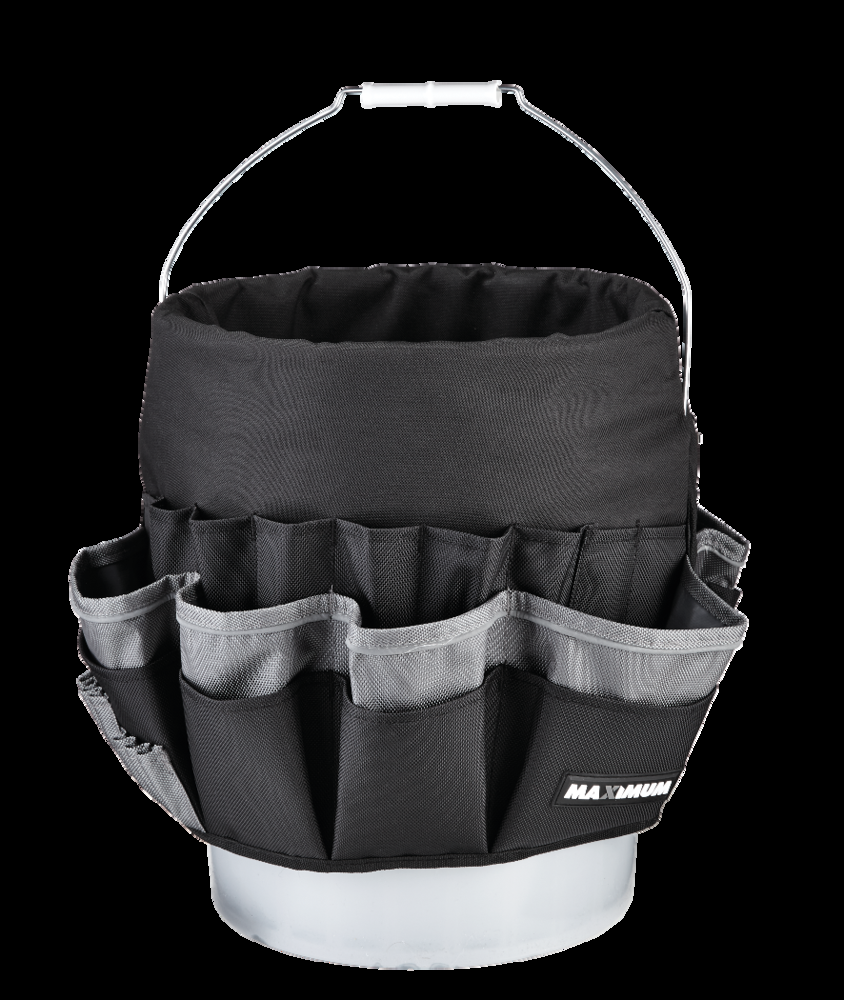 MAXIMUM Bucket Tool Bag Liner/Jockey, 52 Pockets, 18x21-in