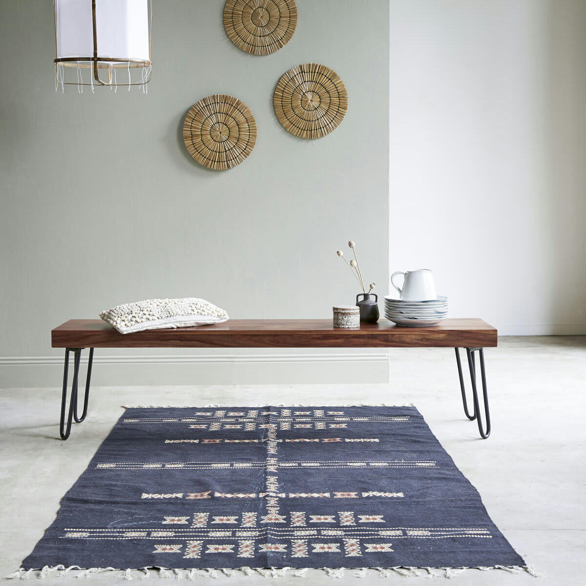 HELGA - Banc en palissandre massif 180 cm