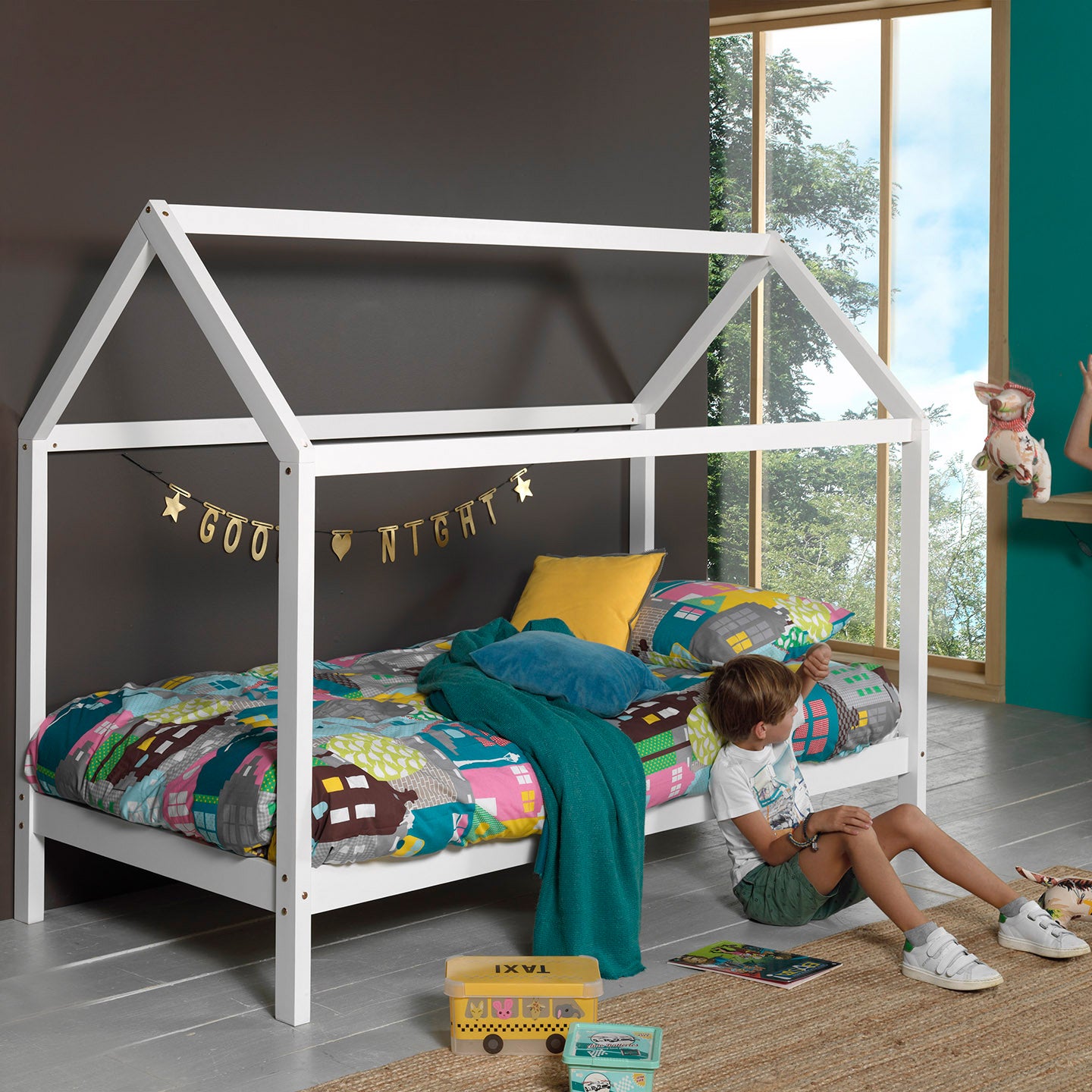 Vipack Dallas Huisbed 90 x 200 cm - Wit