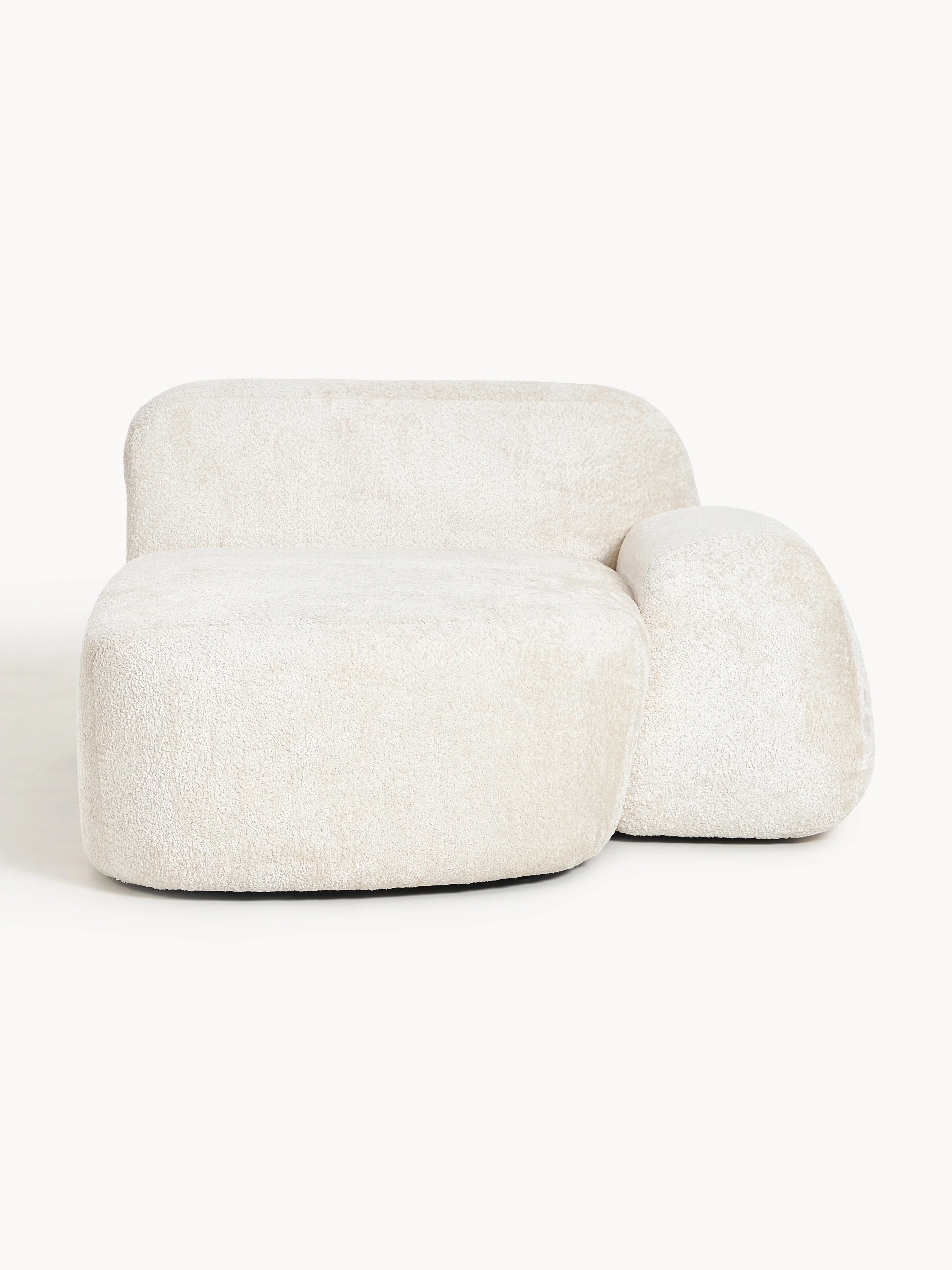 Chaise Corner Module Wolke aus Teddy-Bouclé