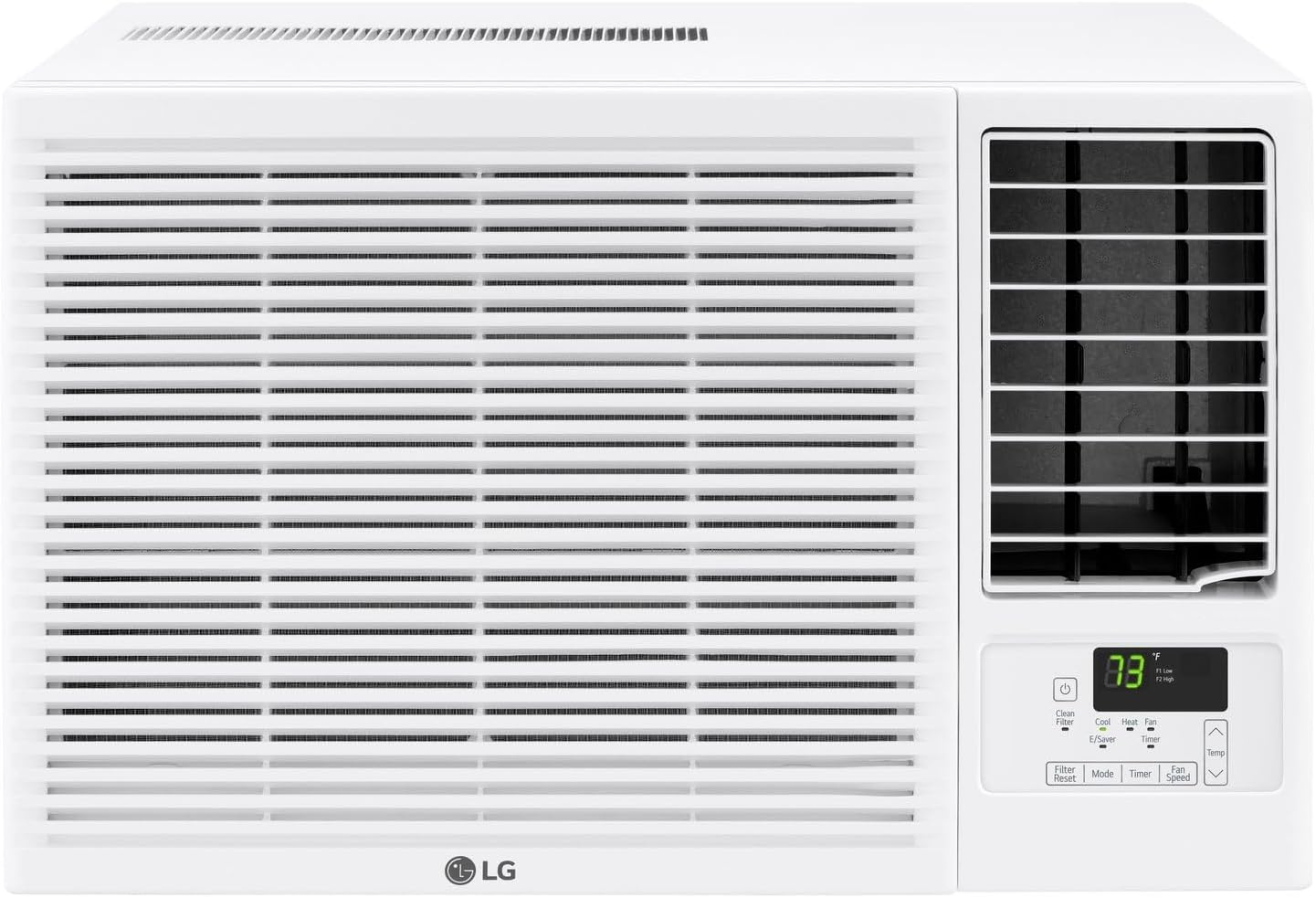 LG 12,200 BTU Window Air Conditioner with Supplemental Heat, 230/208V, Cools 570 Sq.Ft. (19' x 30' Room Size), Electronic Controls with Remote, 2 Cooling, Heating & Fan Speeds, Slide in-Out Chassis