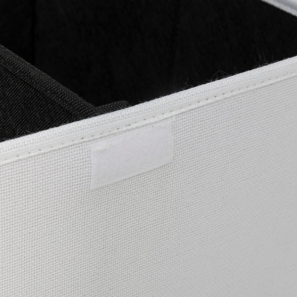 Panier à linge tissu blanc 74 L l.36,5 x H.60 x P.37,5 cm, 5Five Simply Smart