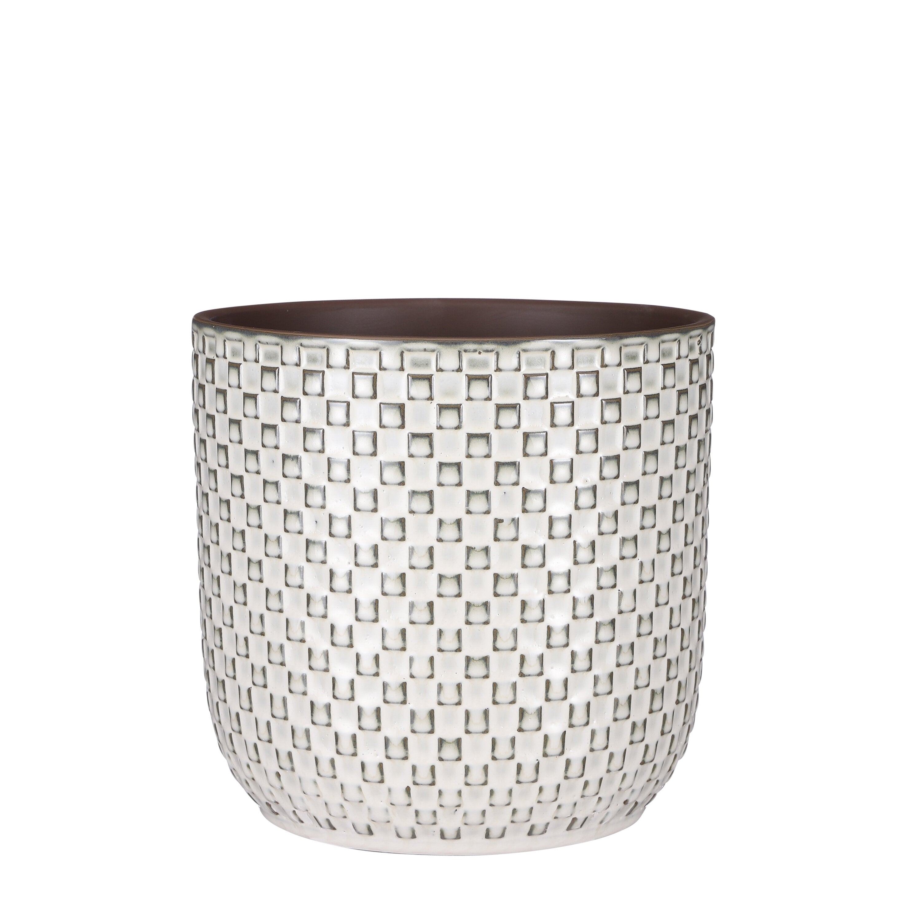 Mica Decorations Daan Bloempot - H21 x Ø22 cm - Wit