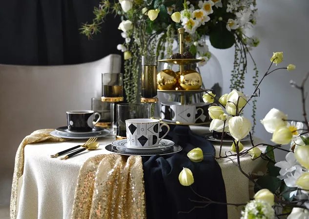 Zestaw do kawy dla 6 osób (12el) Ćmielów - Kolekcja Jenny ART DECO GX48
