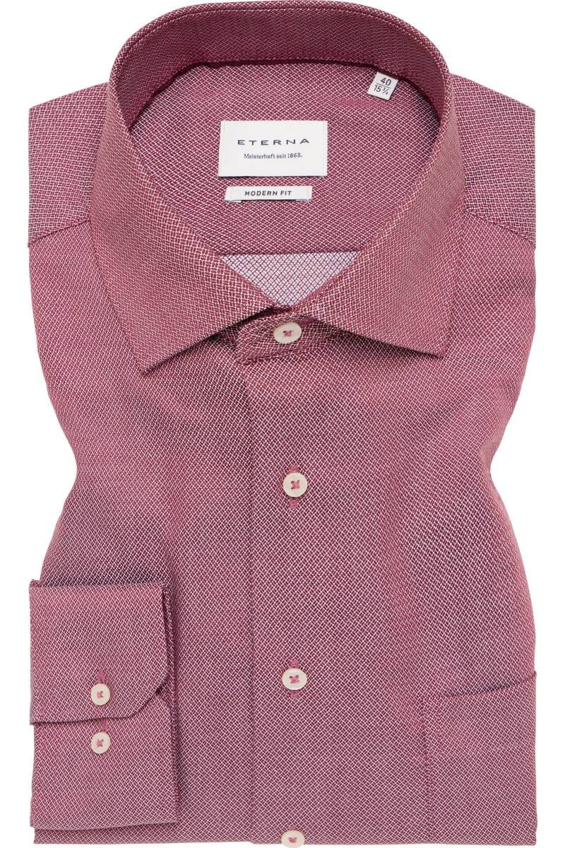 ETERNA Modern Fit Hemd chianti, Strukturiert