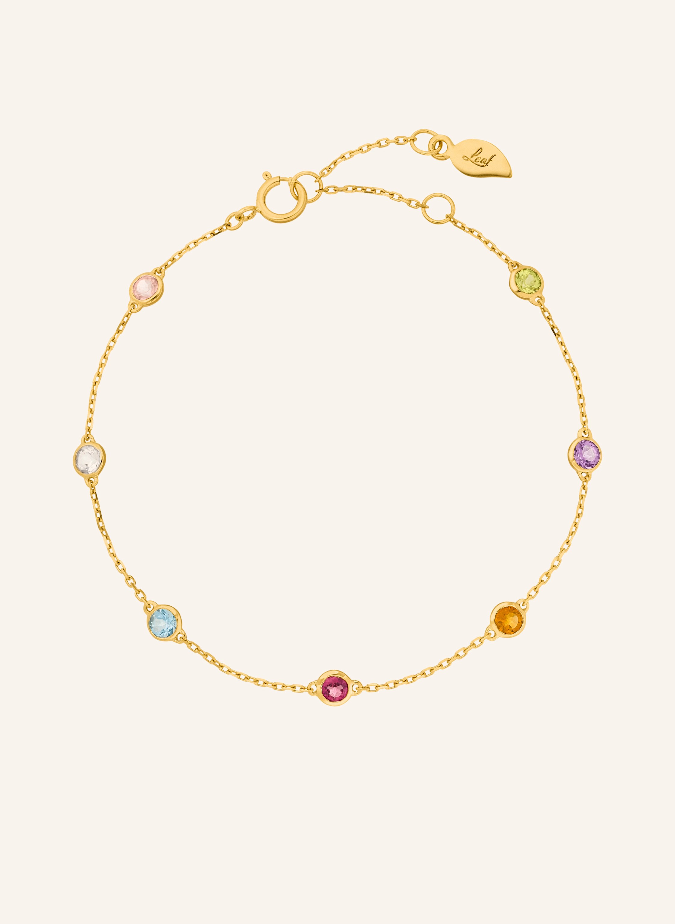 Leaf Armband FINE GEMS aus14 Karat Gelbgold