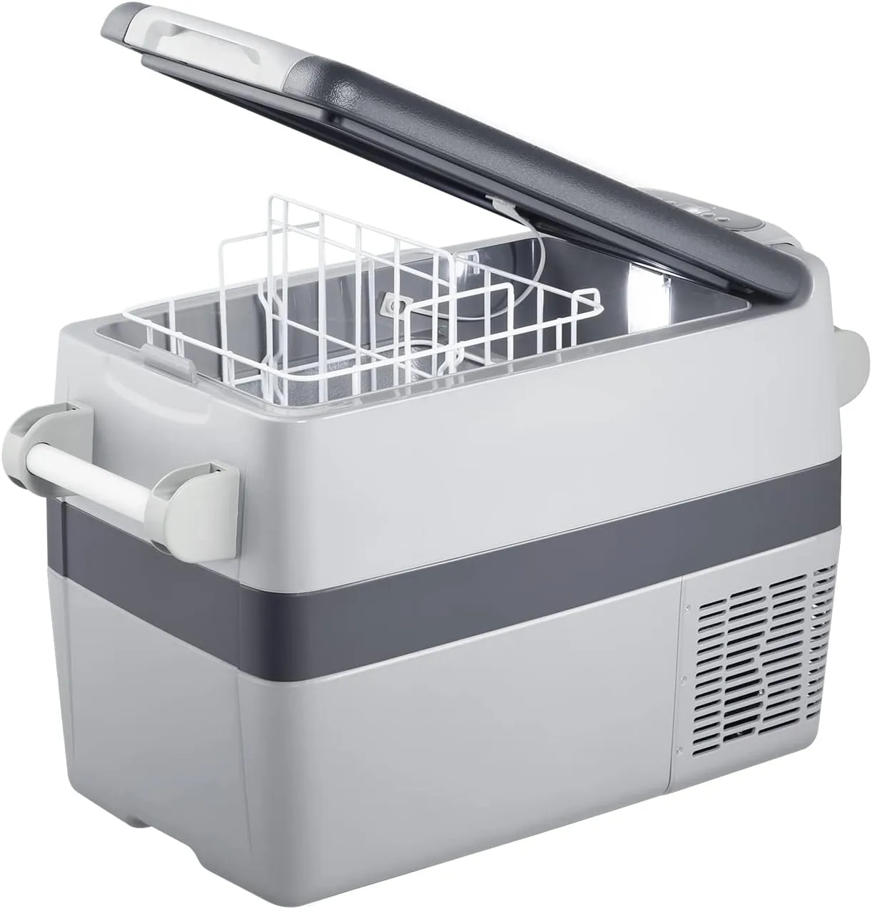 Portable Refrigerator,Portable Freezer,32 Quart(30L) Electric Cooler,Car Refrigerator,12/24V DC Cable  110/240V AC,Car Fridge for Camping,Truck,RV,Travel,Fishing(50L+Cover)