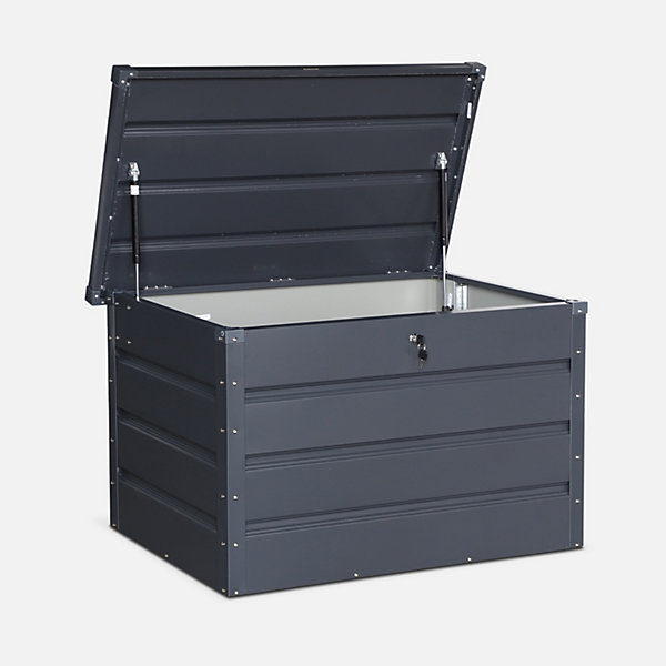 Coffre de jardin en métal -DALLAS - 285L anthracite