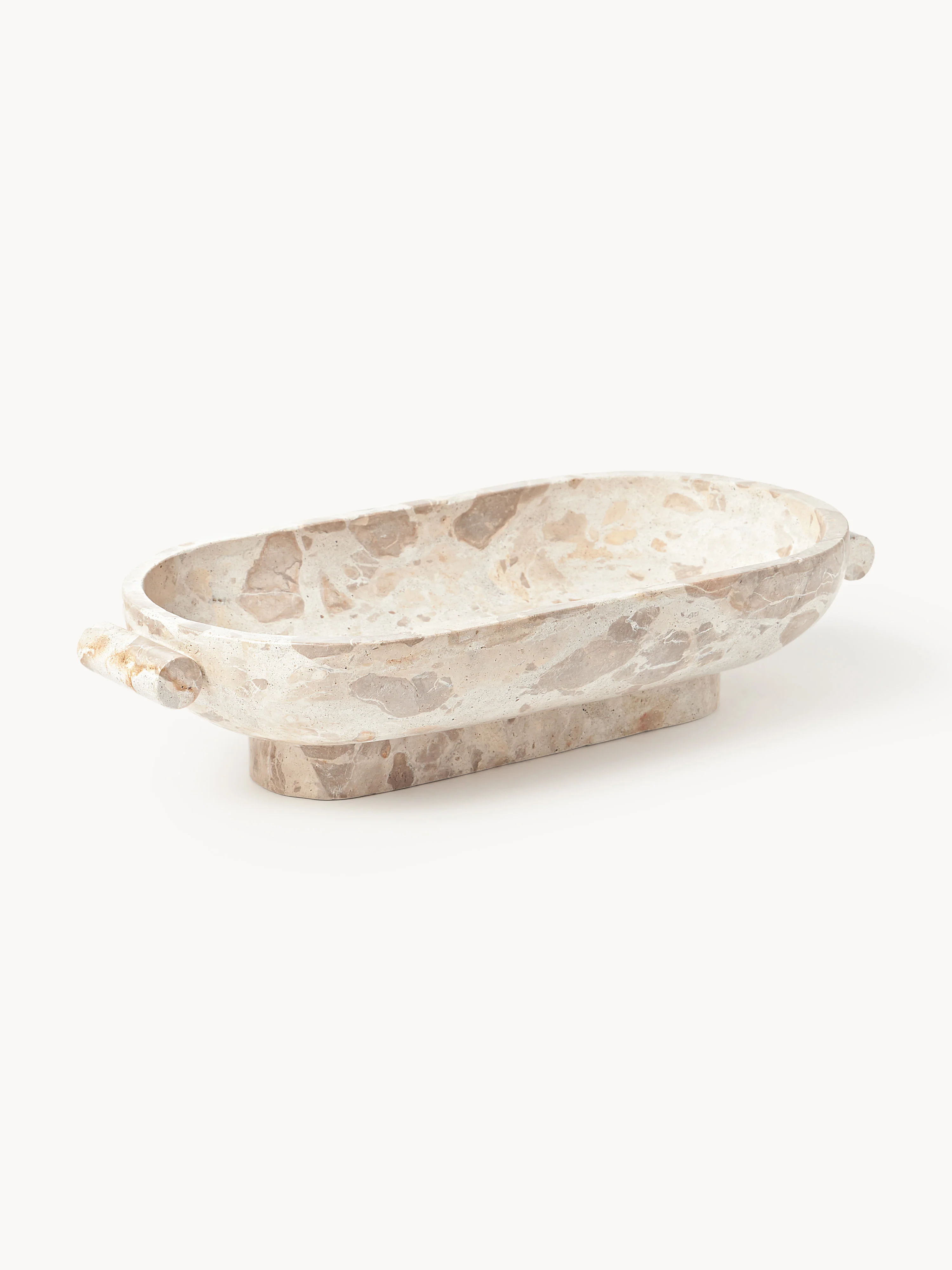 Deko-Schale Fossil aus Marmor, B 46 cm