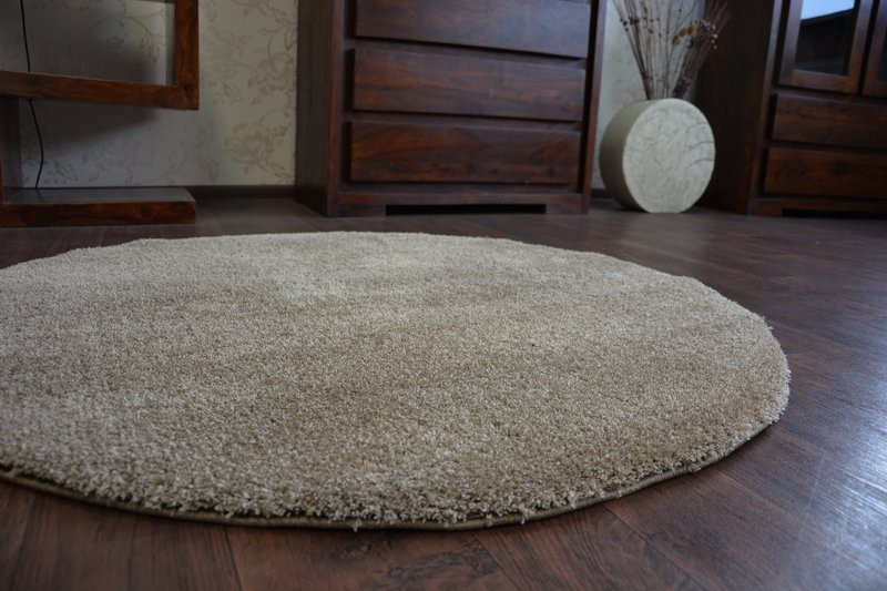 Dywan SHAGGY MICRO c.beż koło 100 cm