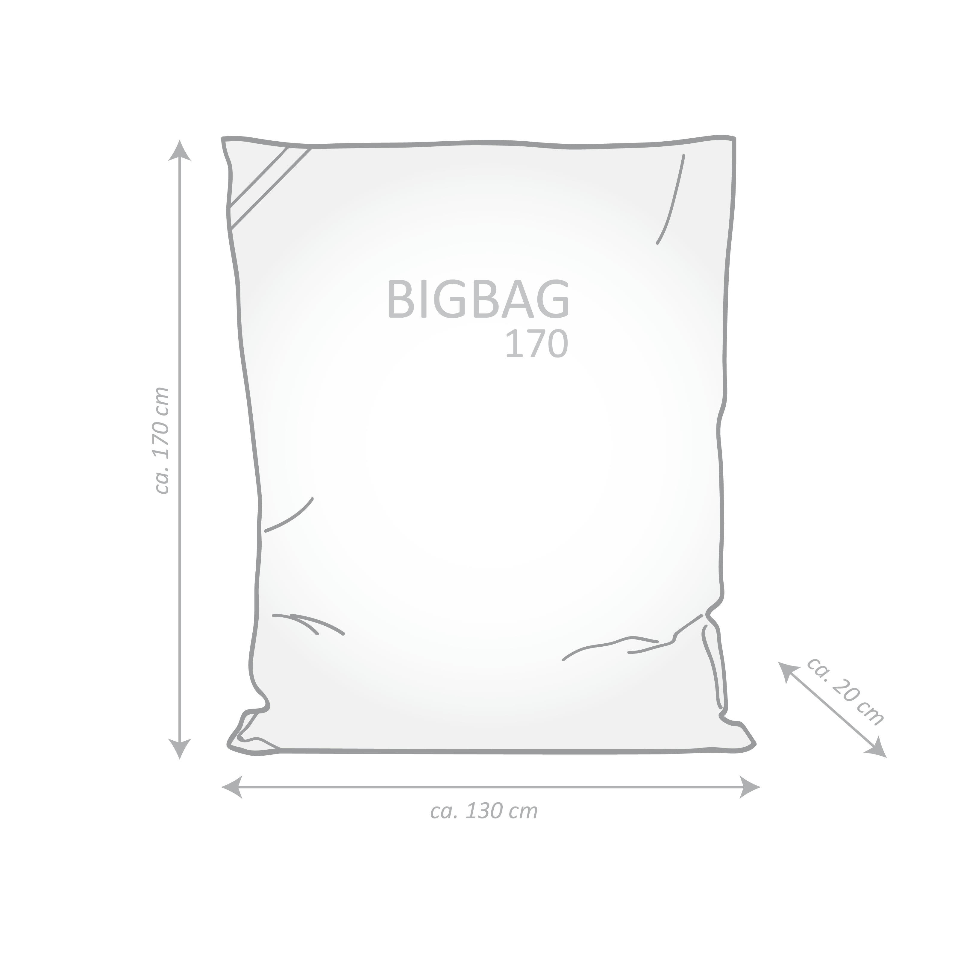 MARLA - Coussin d'intérieur géant aspect velours anthracite 170x130cm