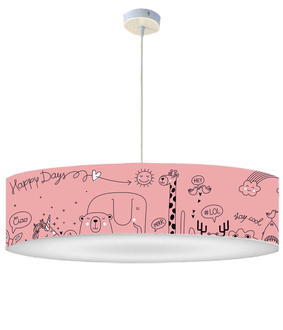 ENFANT - Suspension Enfant Happydays Rose doux D: 50 x H: 25