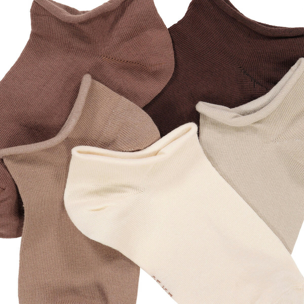 Lot de 5 socquettes unies