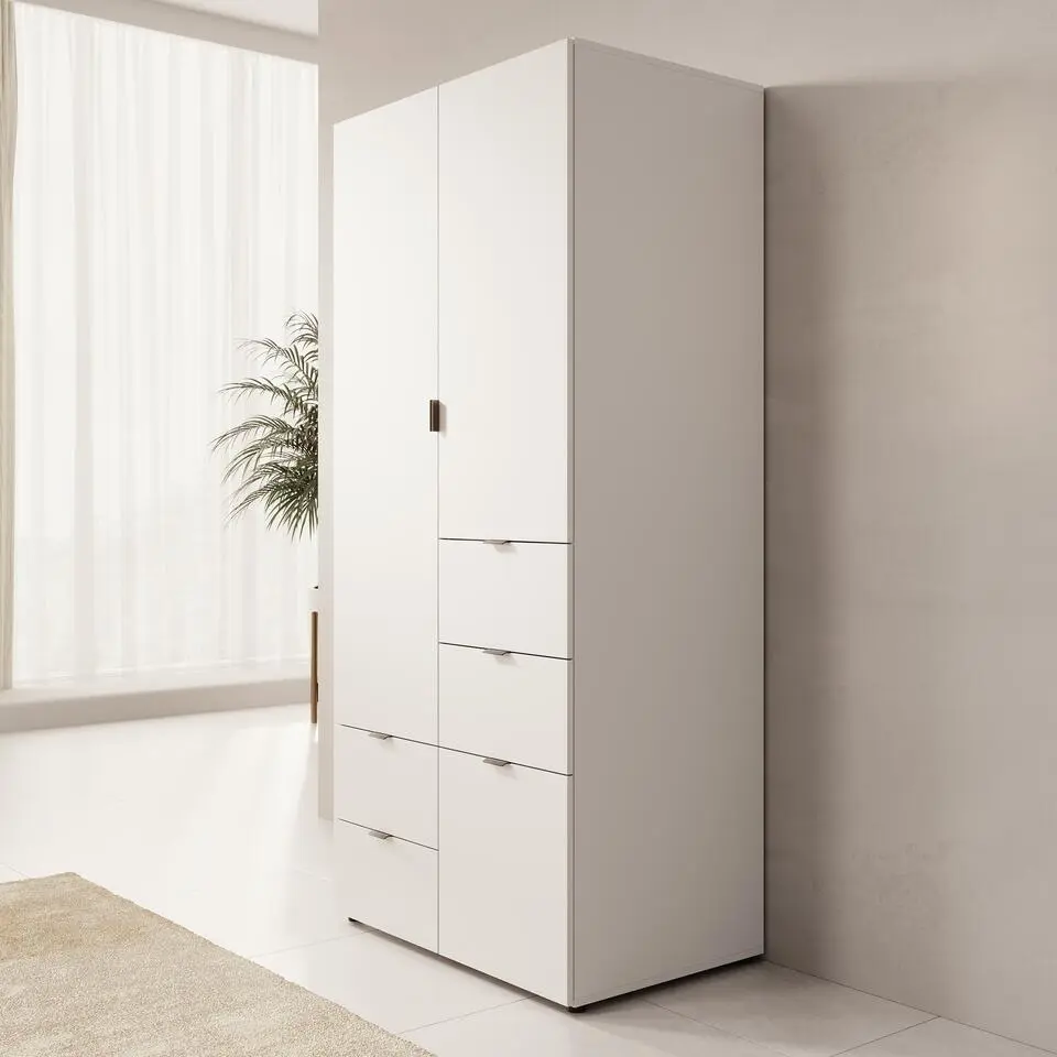 Meubella - Kledingkast Zayden - Wit - 90 cm