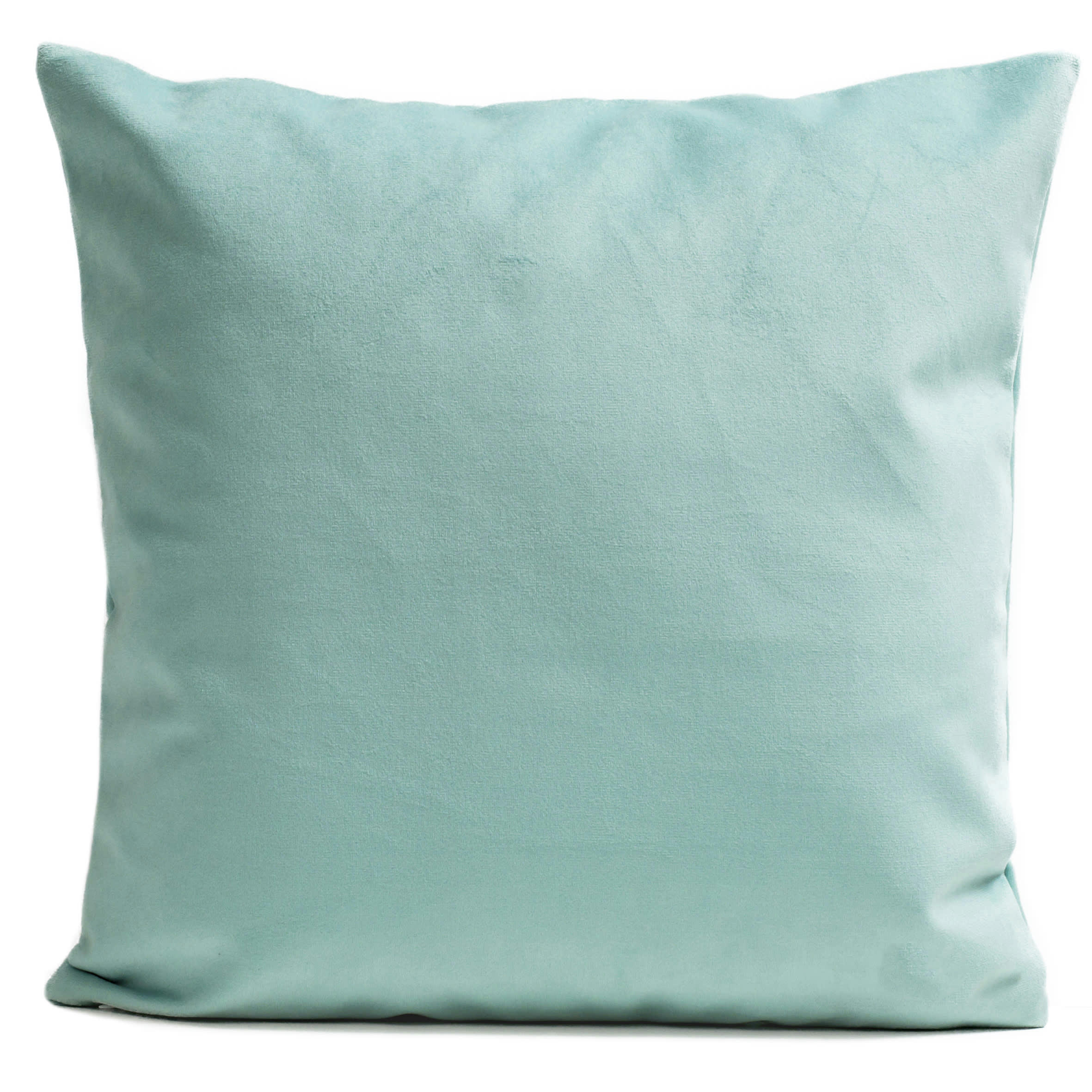- Coussin uni suédine bleu 40x40cm