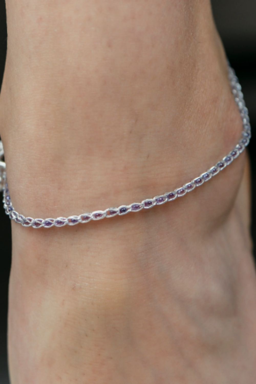 The Colourful Aura Pure Silver Minimalistic Chain Indie Boho Silver Indian Payal Anklet