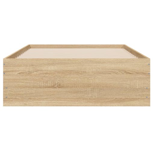 NNEVL Bed Frame with Drawers Sonoma Oak 90x190 cm Engineered Wood