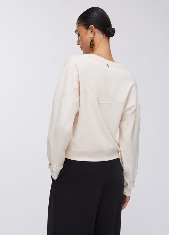 Felpa con dettagli chain