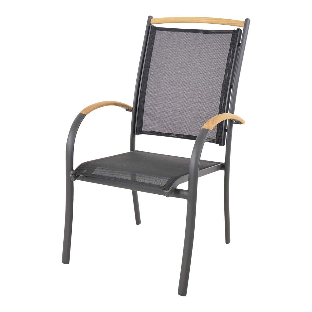 Lesli Living bistrostoel Monza - zwart - 70x58x101cm