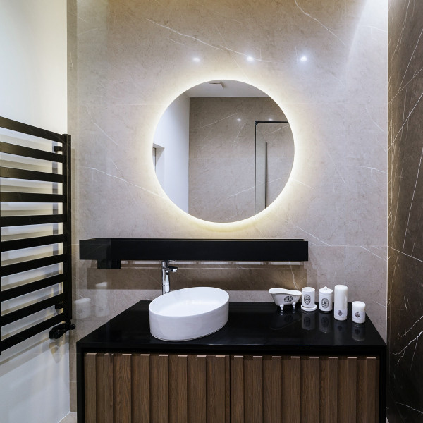 Lustro Nowoczesne LED do Łazienki | Wallfluent | 40 cm | Ciepłe światło