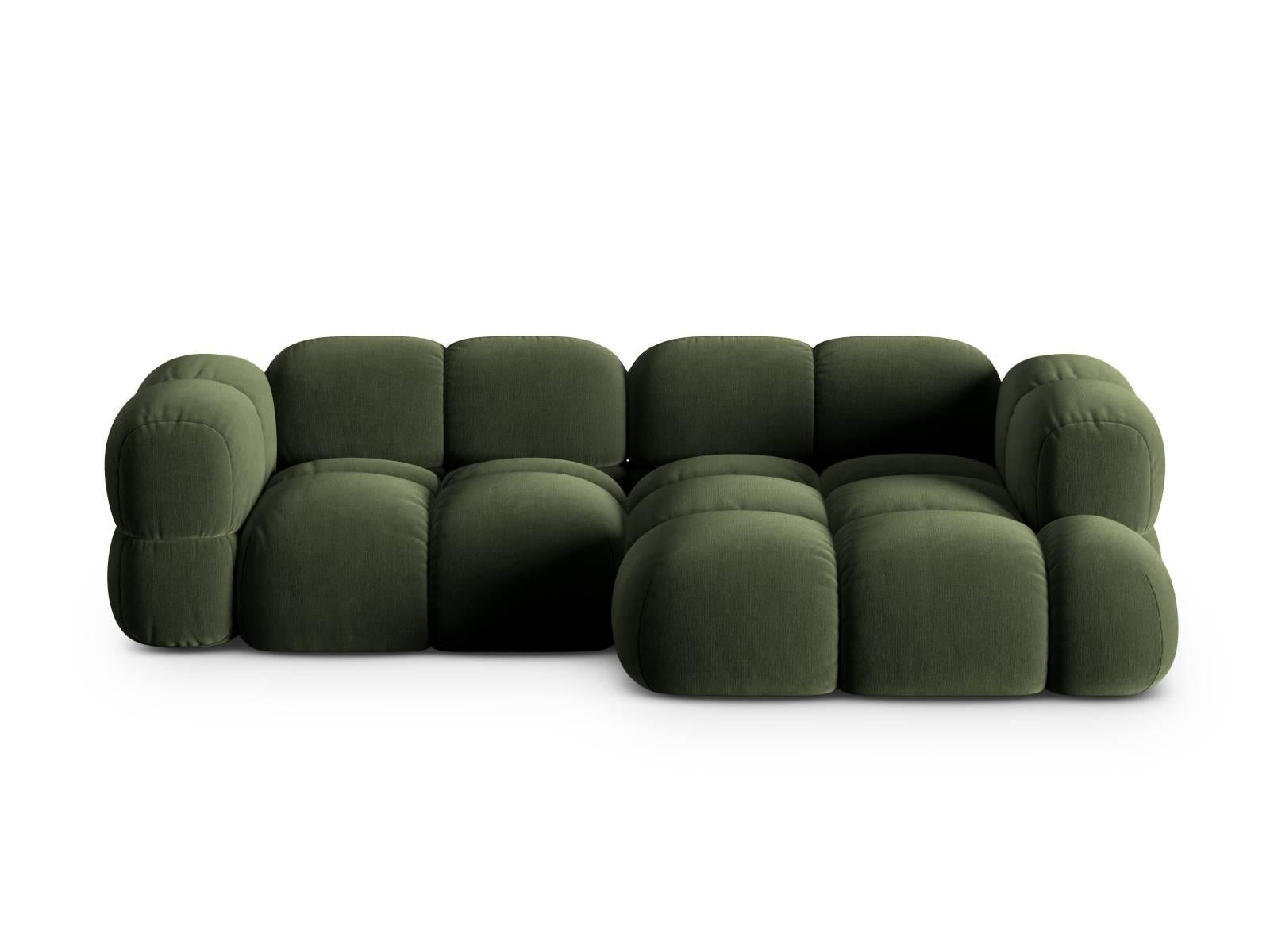 Cosmopolitan Design Loretto 2,5-zits Hoekbank Rechts - Velvet - Groen