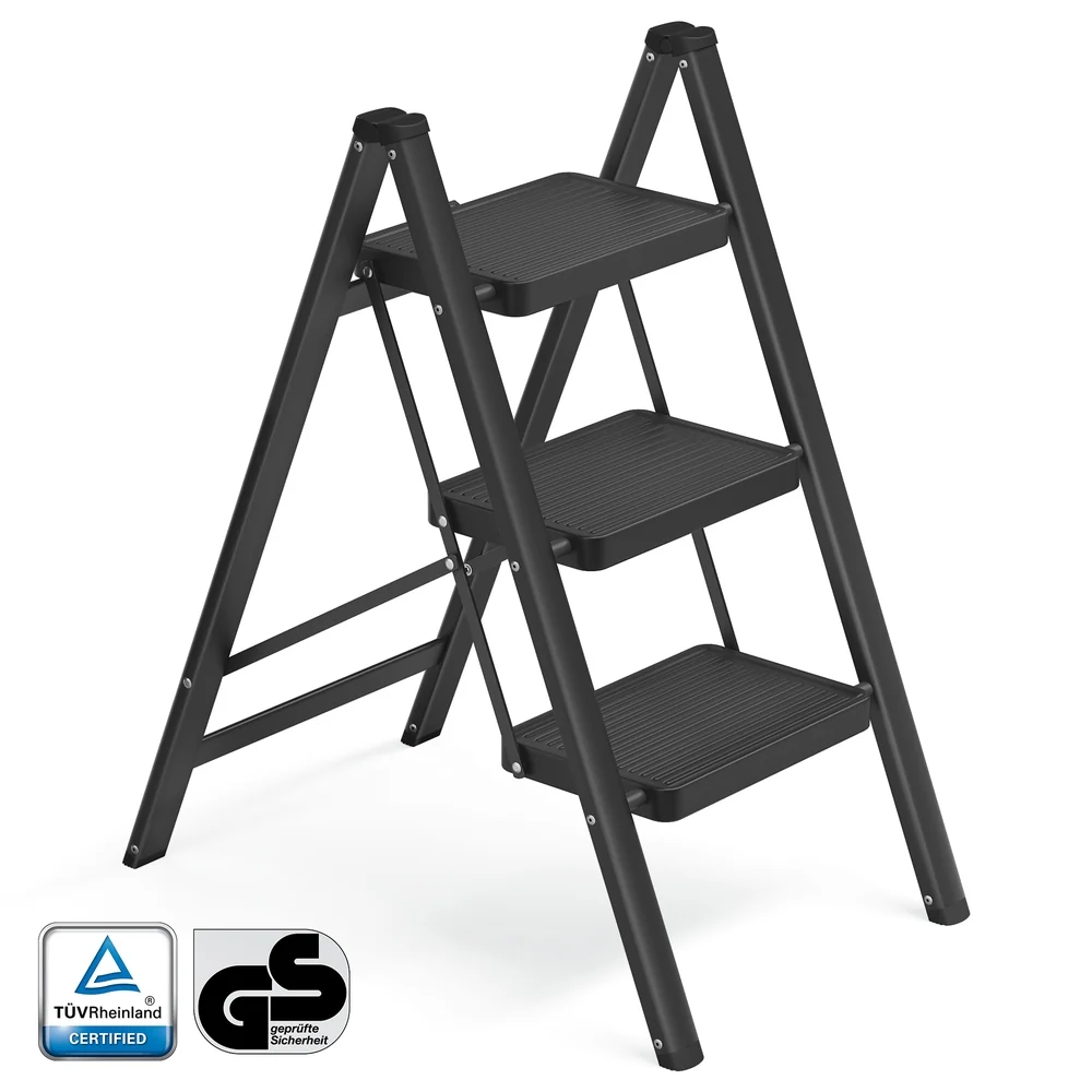 Escabeau pliable en acier pour maison et bureau