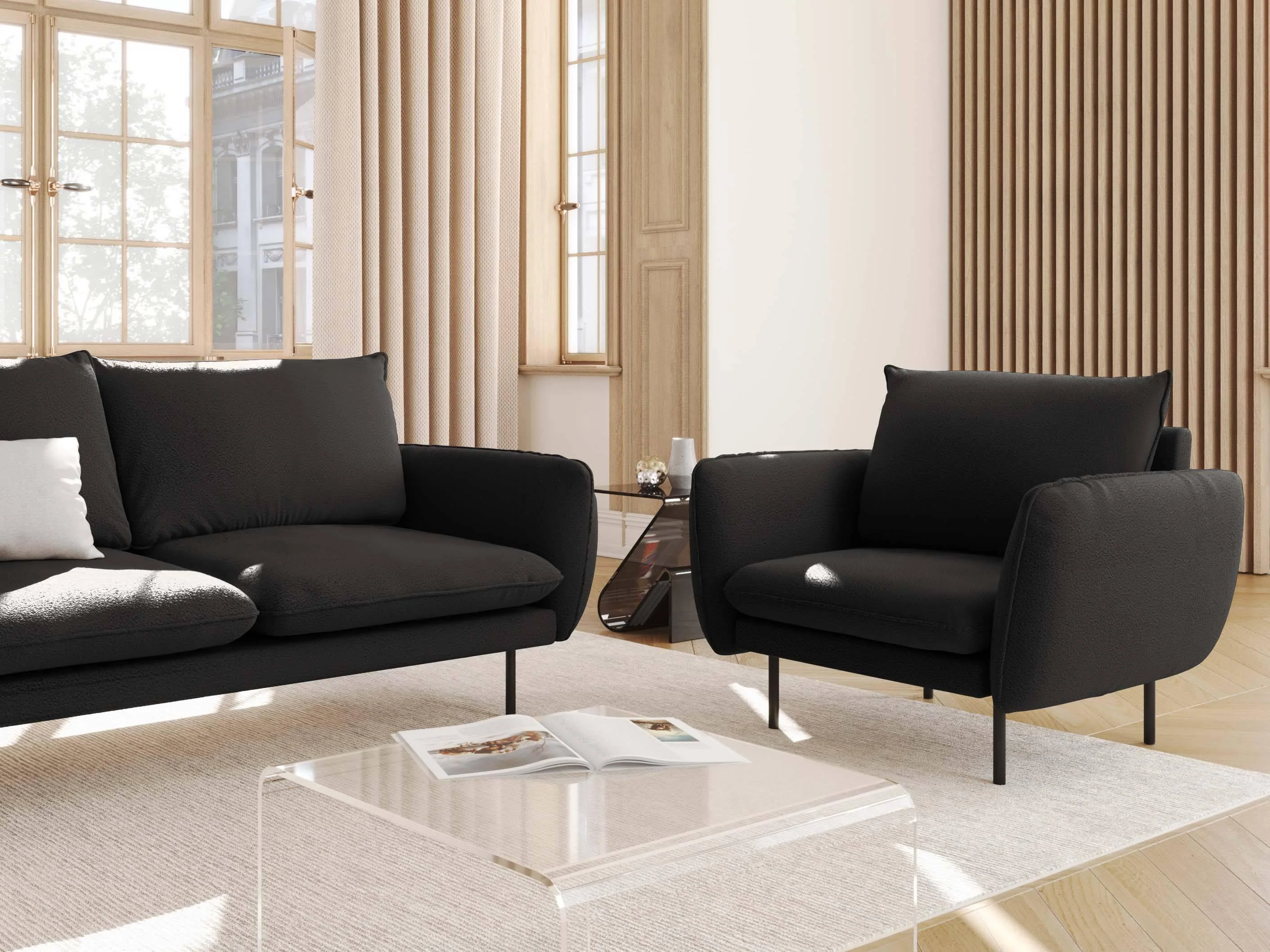 Fauteuil Vienna boucle