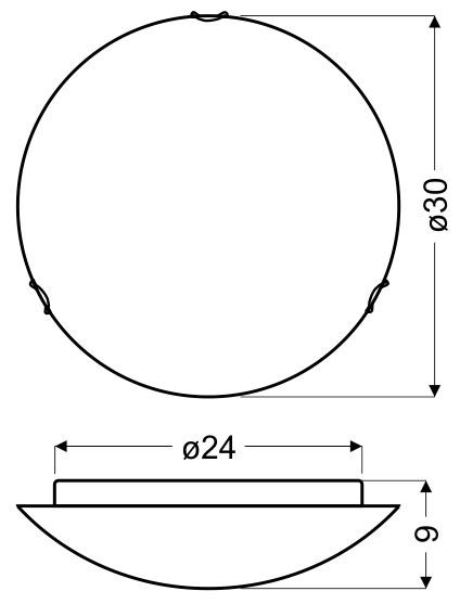 Plafonzłoto-biały okrągły 30cm DUNA 1xE27x40W IP20 Candellux