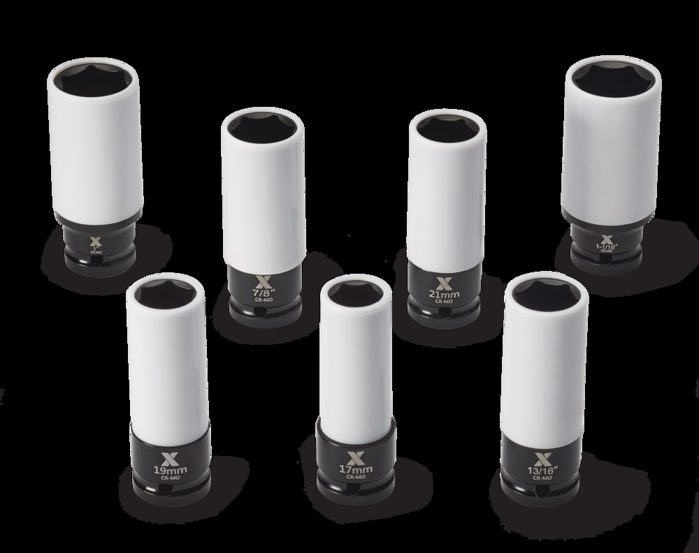 MAXIMUM 1/2-in Drive, Wheel Protector Deep Impact Socket Set, 7-pc