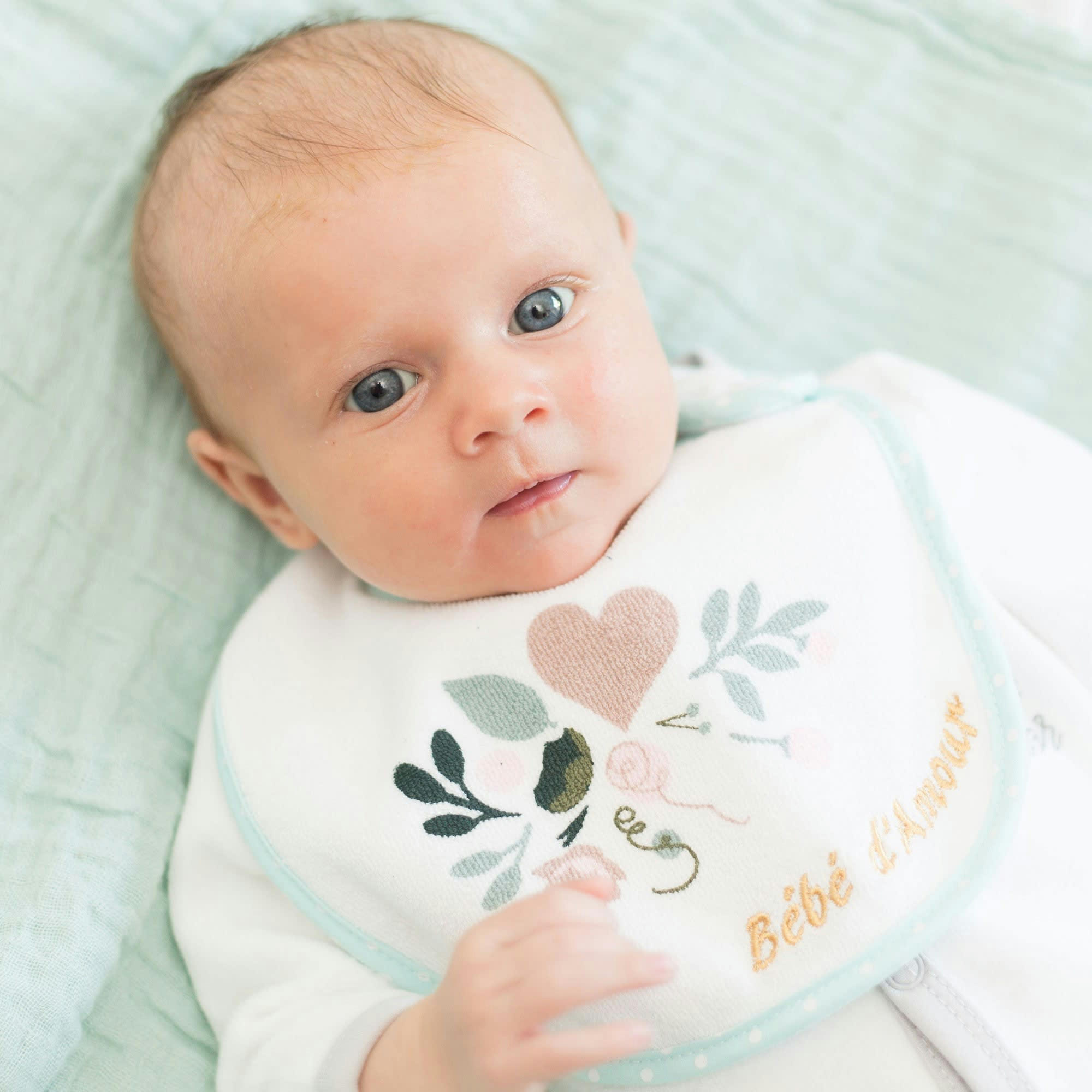 - Lot de 7 bavoirs naissance bébé  Rose