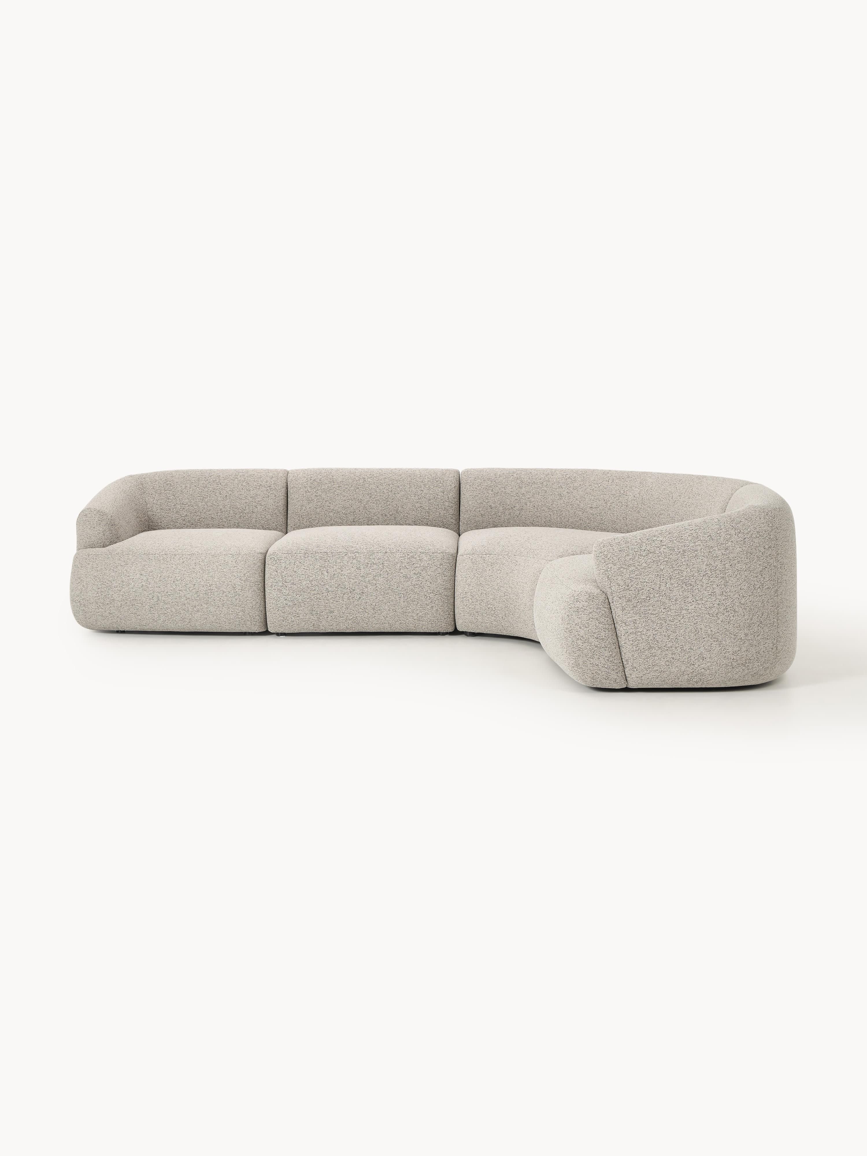 Modulares Bouclé-Ecksofa Sofia (4-Sitzer)