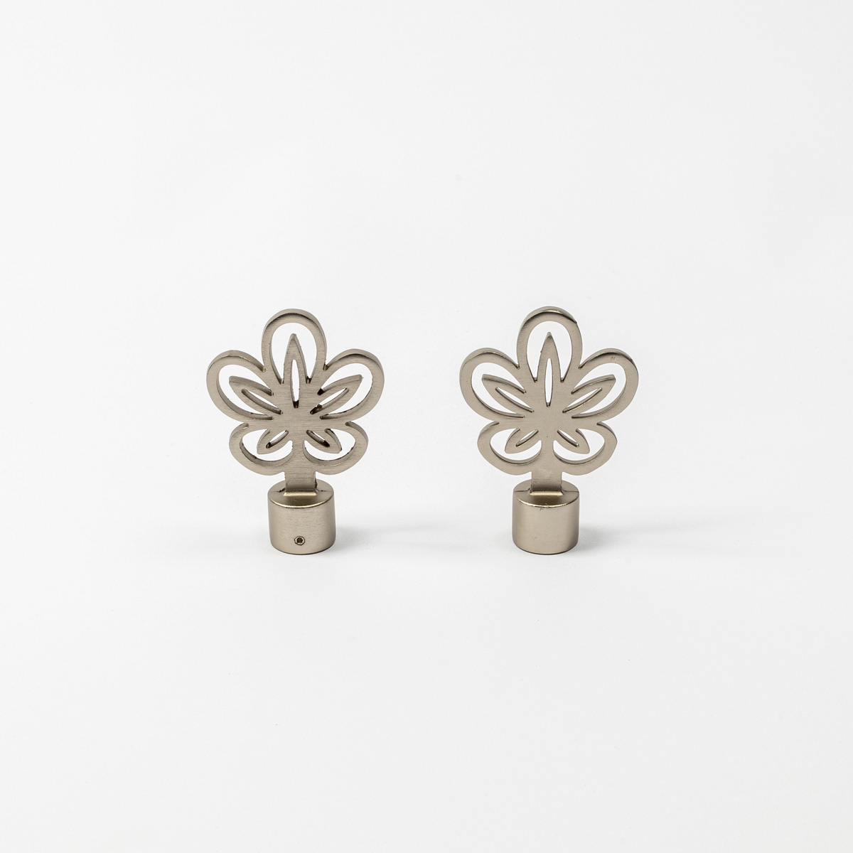 Conjunto de 2 terminais CAMILLE prateado