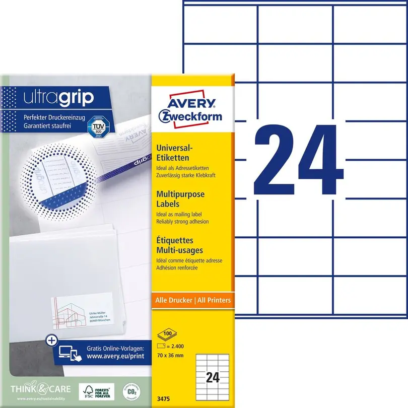 Etiketten 100er-Set Avery Zweckform