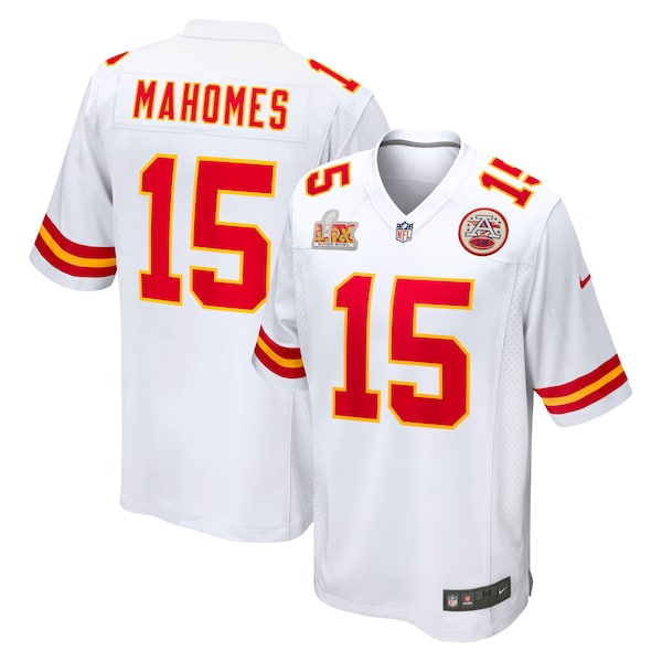 Patrick Mahomes Kansas City Chiefs Nike Super Bowl LIX Game Jersey - White/Red