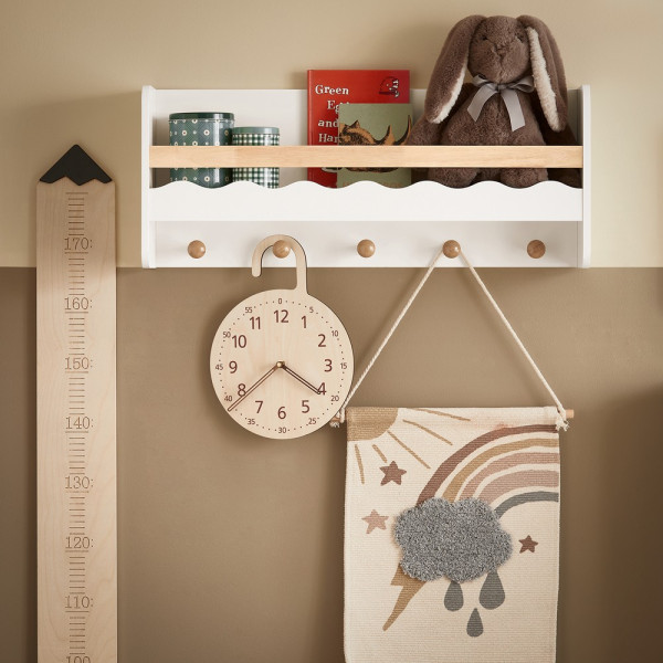 SoBuy Regał dziecięcy z jedną półką Biały 73x15x30cm Nowoczesny KMB78-W
